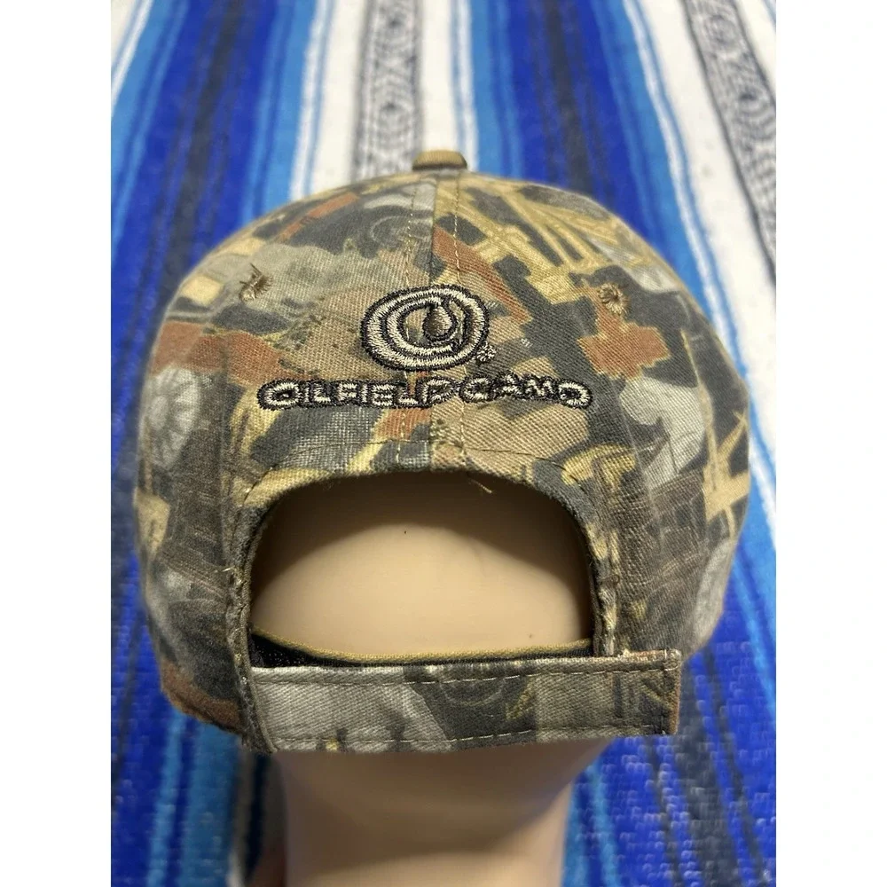 Outdoor Cap Oilfield Camo Born on a Rig Adjustable Hat Oilfield Worker